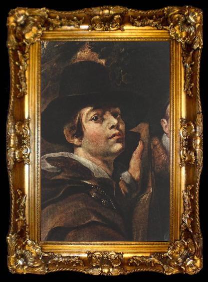 framed  JORDAENS, Jacob Self-portrait among Parents, Brothers and Sisters (detail) sg, ta009-2